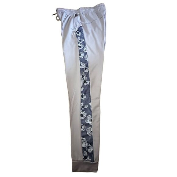 Kay Unger ~ lavender joggers ~ floral print insert on side panel ~ size Small - Picture 4 of 15